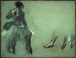 Dancer Seen from Behind and 3 Studies of Feet 1878